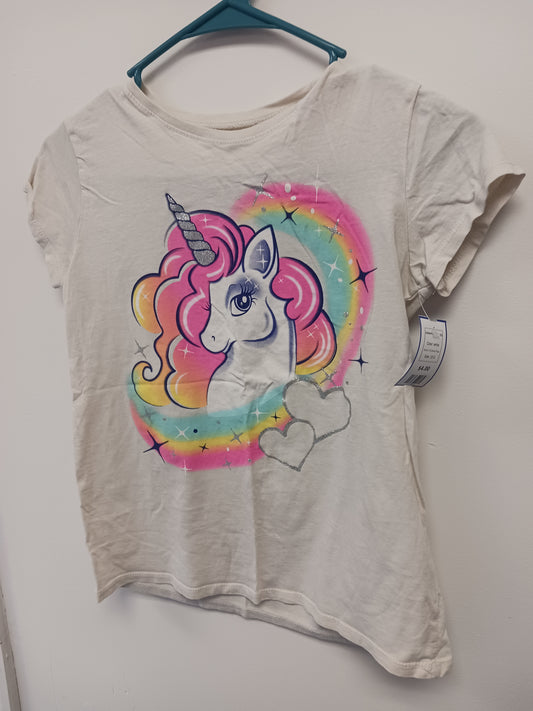 white Childrens Place Unicorn Tshirt 12/12, 10 G