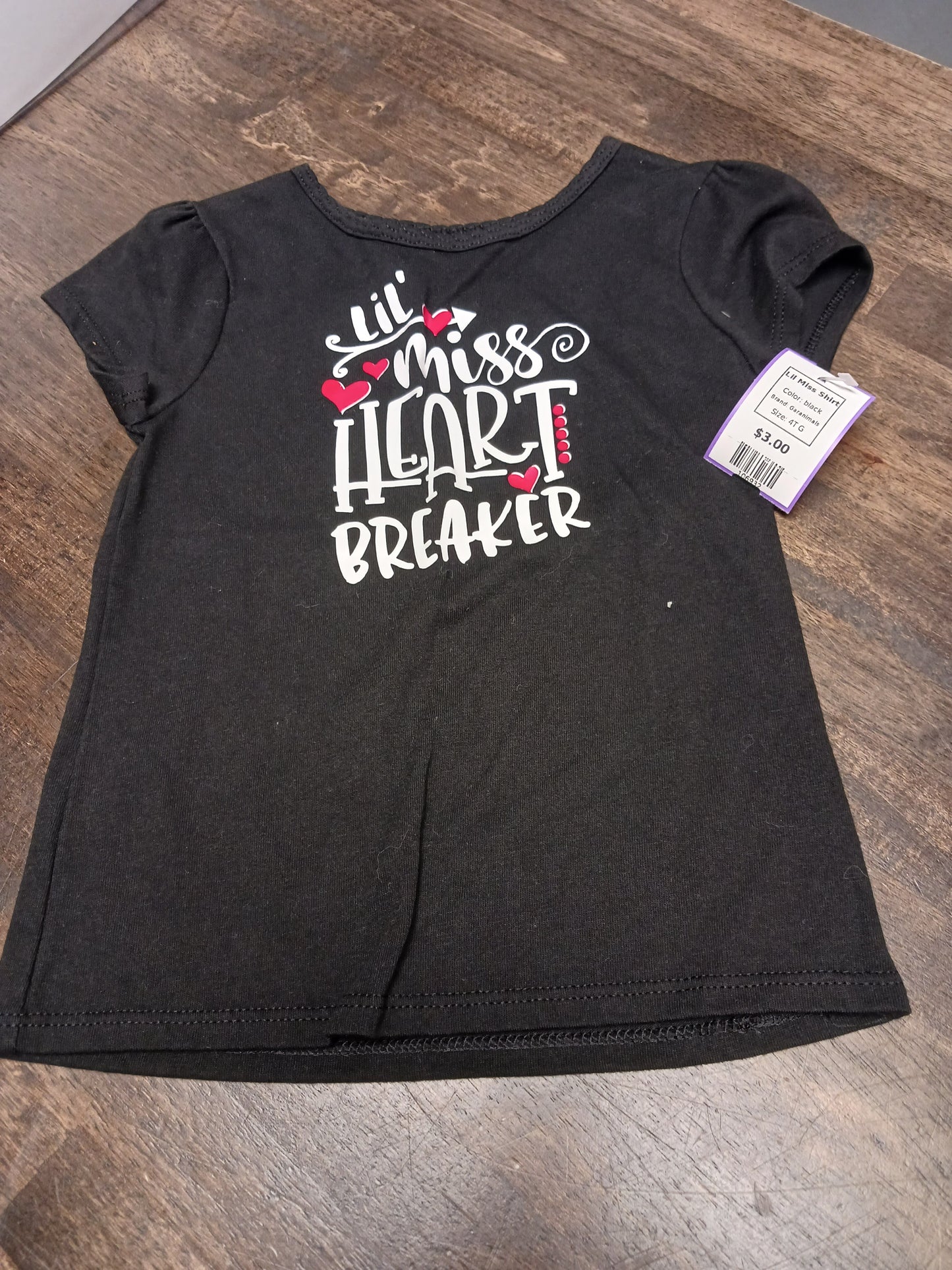 black Garanimals Lil Miss Shirt, 4T G