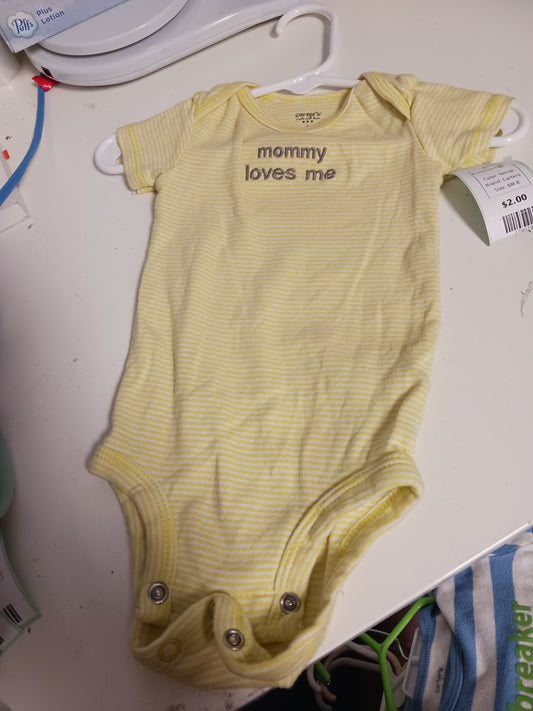 Yellow Carters Mommy Loves Me Onesie, 6M B