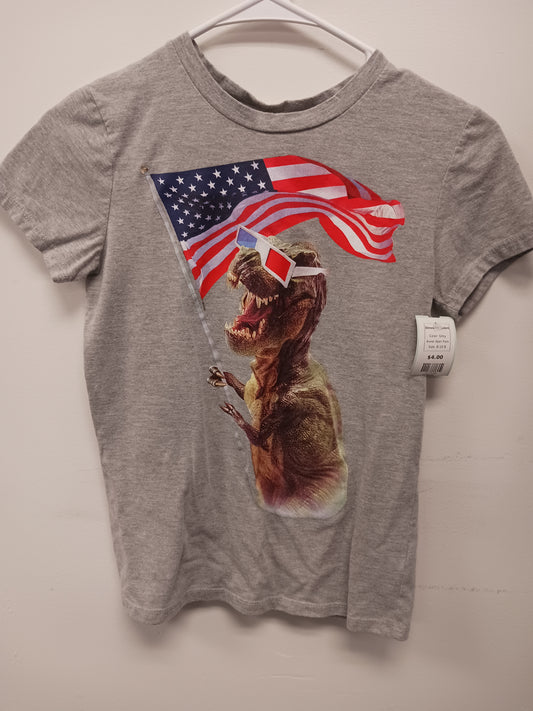 Grey Open Trails Dinosaur Tshirt, 8-10 B