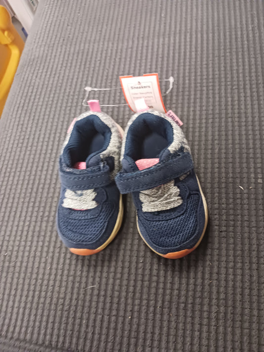 Navy/Pink Carters Sneakers, 4C G