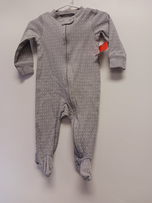 Grey/White Polka Dot Carters Sleeper, 9M B