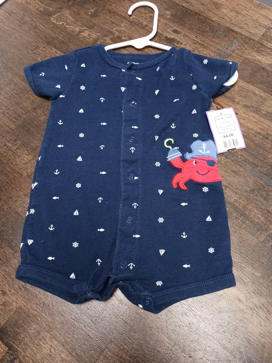 Navy Carters Crab One piece, 6M B