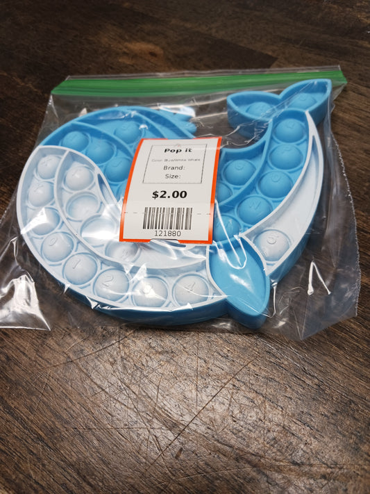 Blue/White Whale  Pop It