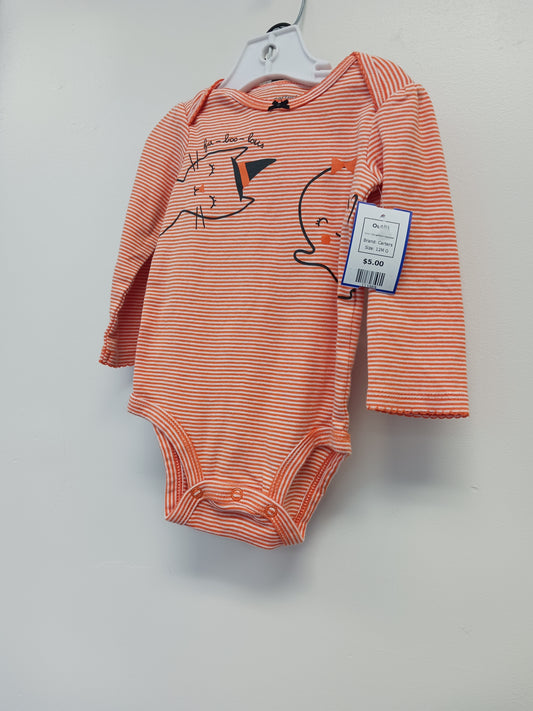 Orange/Black Halloween Carters Outfit, 12M G