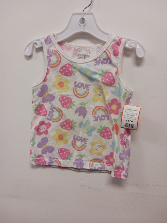 white/pink/purple Garanimals Fruit Tank Top, 3T G