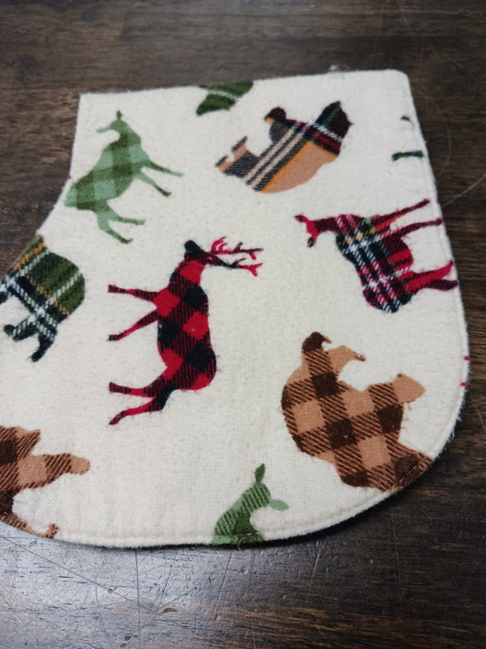 Tan Animal  Burp Cloth