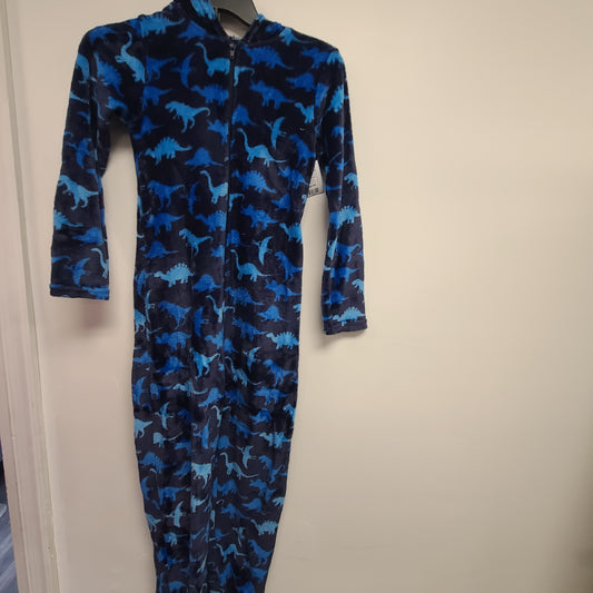 Navy/Blue Dino Revolution One Piece Pjs, 8 B