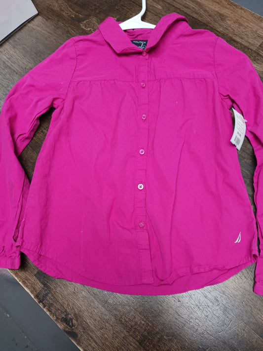pink Nautica Button Down Shirt, 8 G