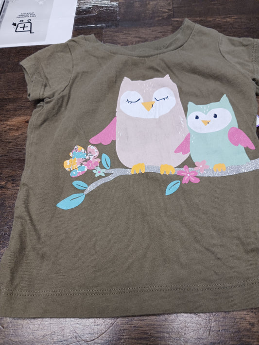 Green Owl Carters Shirt, 9M G