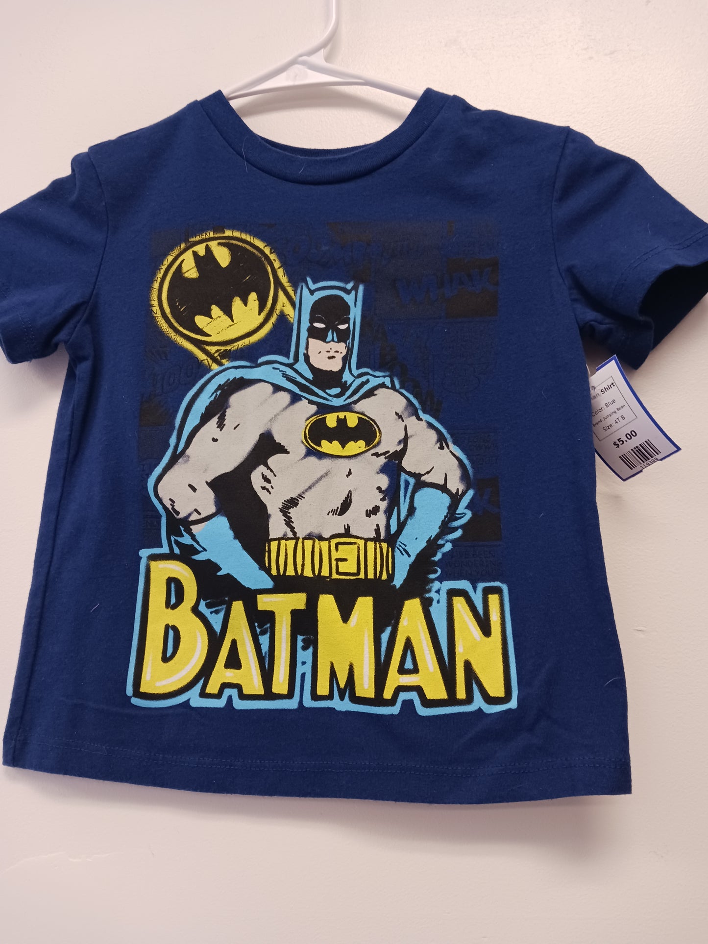 Blue Jumping Bean Batman Shirt, 4T B