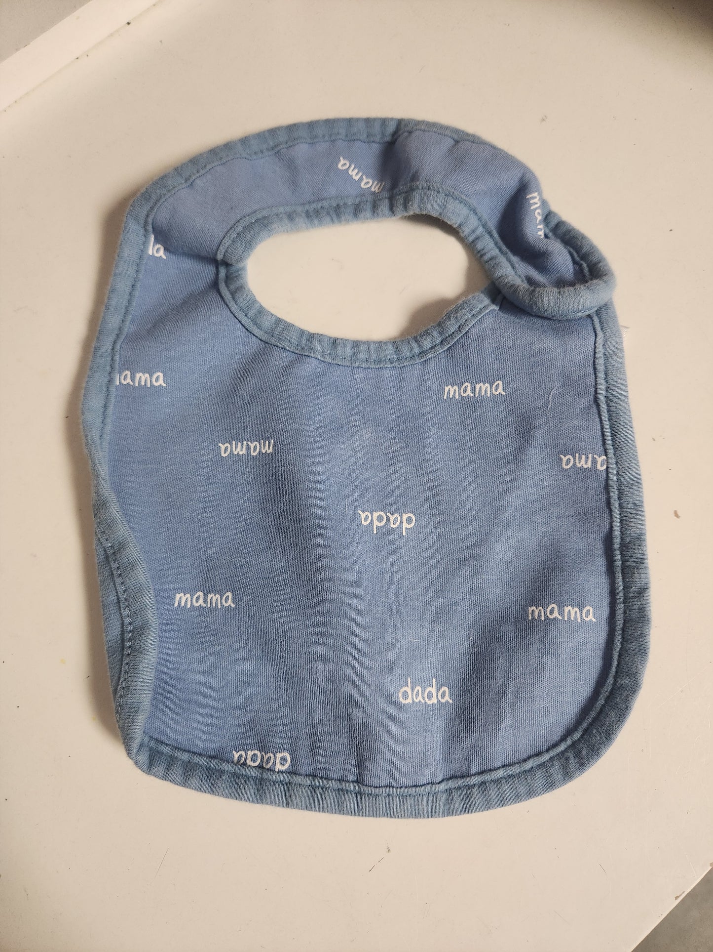 Blue/White Mama/Dada Carters Bib