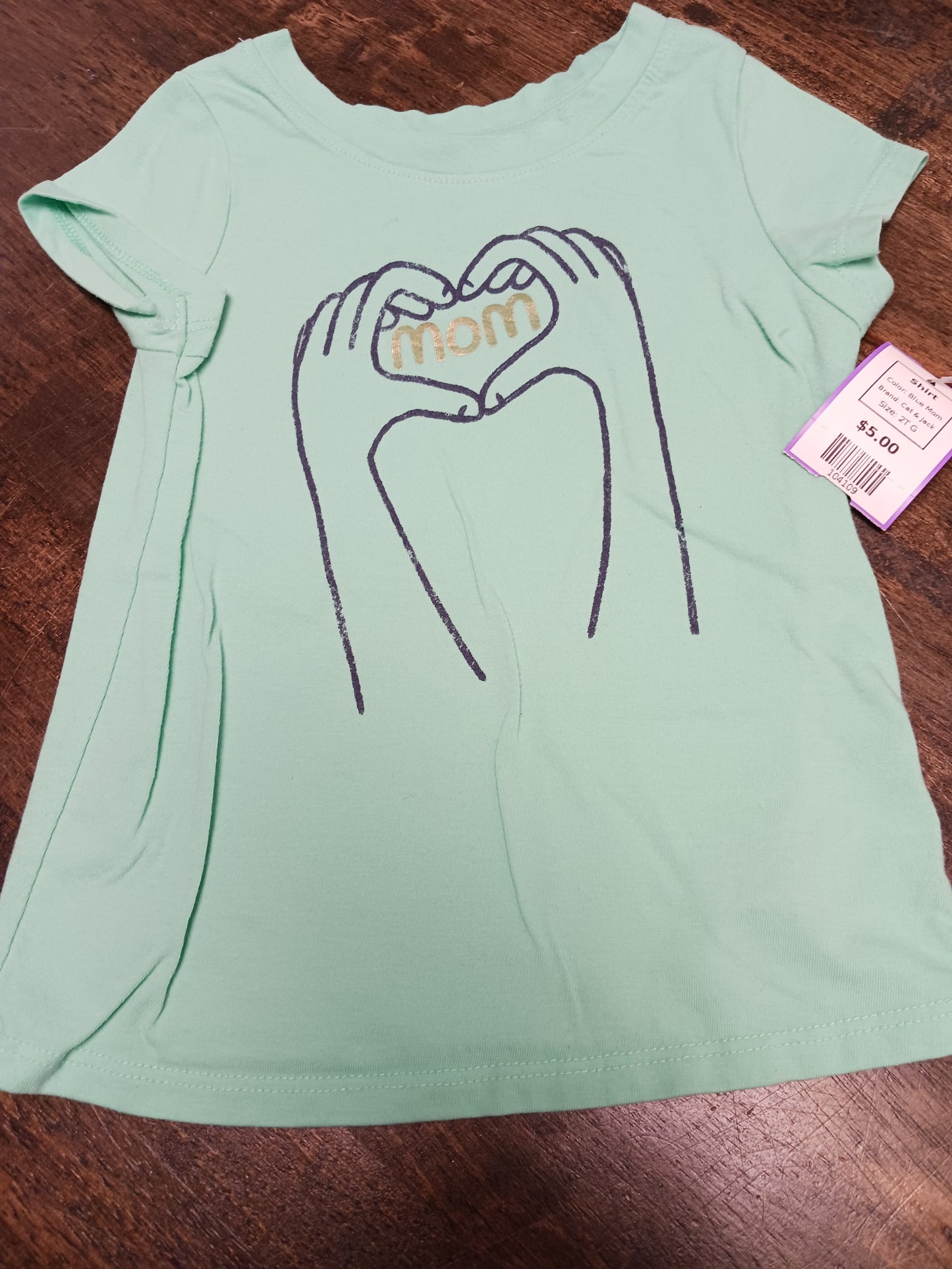Blue Mom Cat & Jack Shirt, 2T G