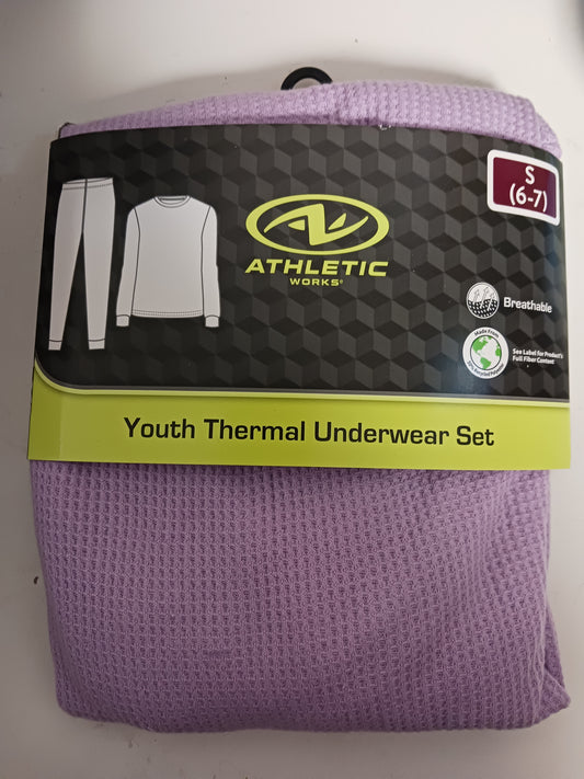 Purple Athletic Works Thermal Underwear Set, 6 G
