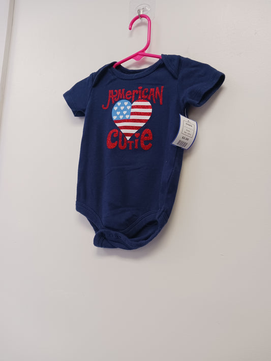 Navy American Cutie  Onesie, 12M G