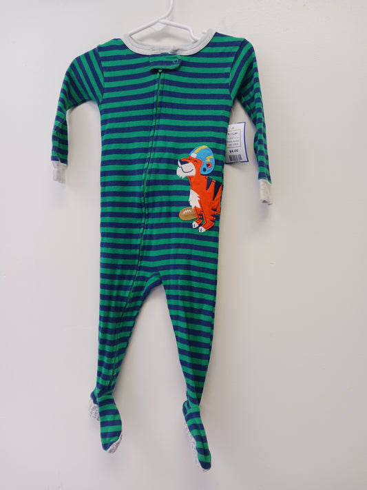 Green/Navy Tiger Carters Sleeper, 12M B