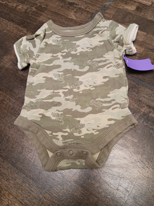 Green Camo Garanimals Onesie, NB B