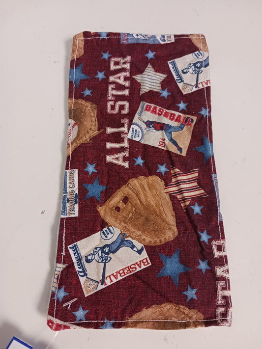 red  Baseball Burp Cloth