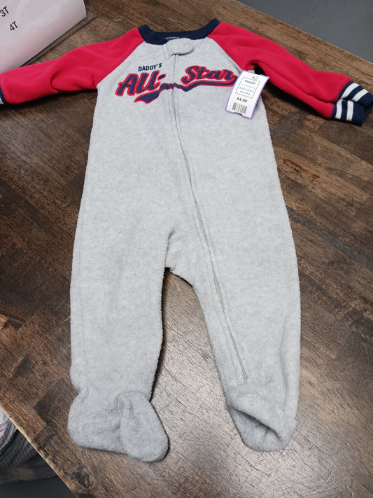 Grey/Red Daddys All Star Carters Sleeper, 9M B