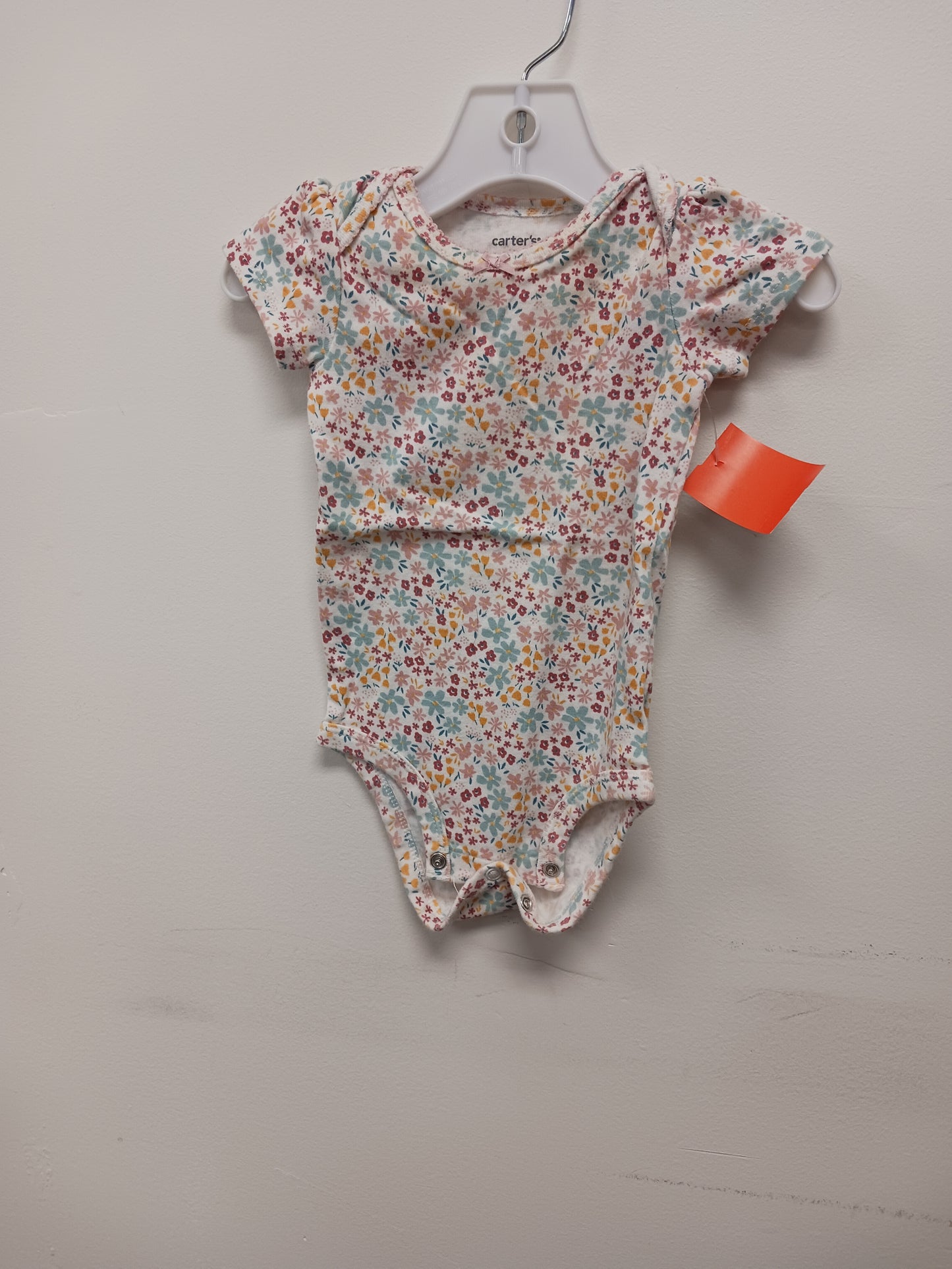 white/green/pink Carters Flower Onesie, 9M G