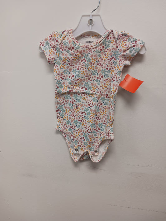 white/green/pink Carters Flower Onesie, 9M G