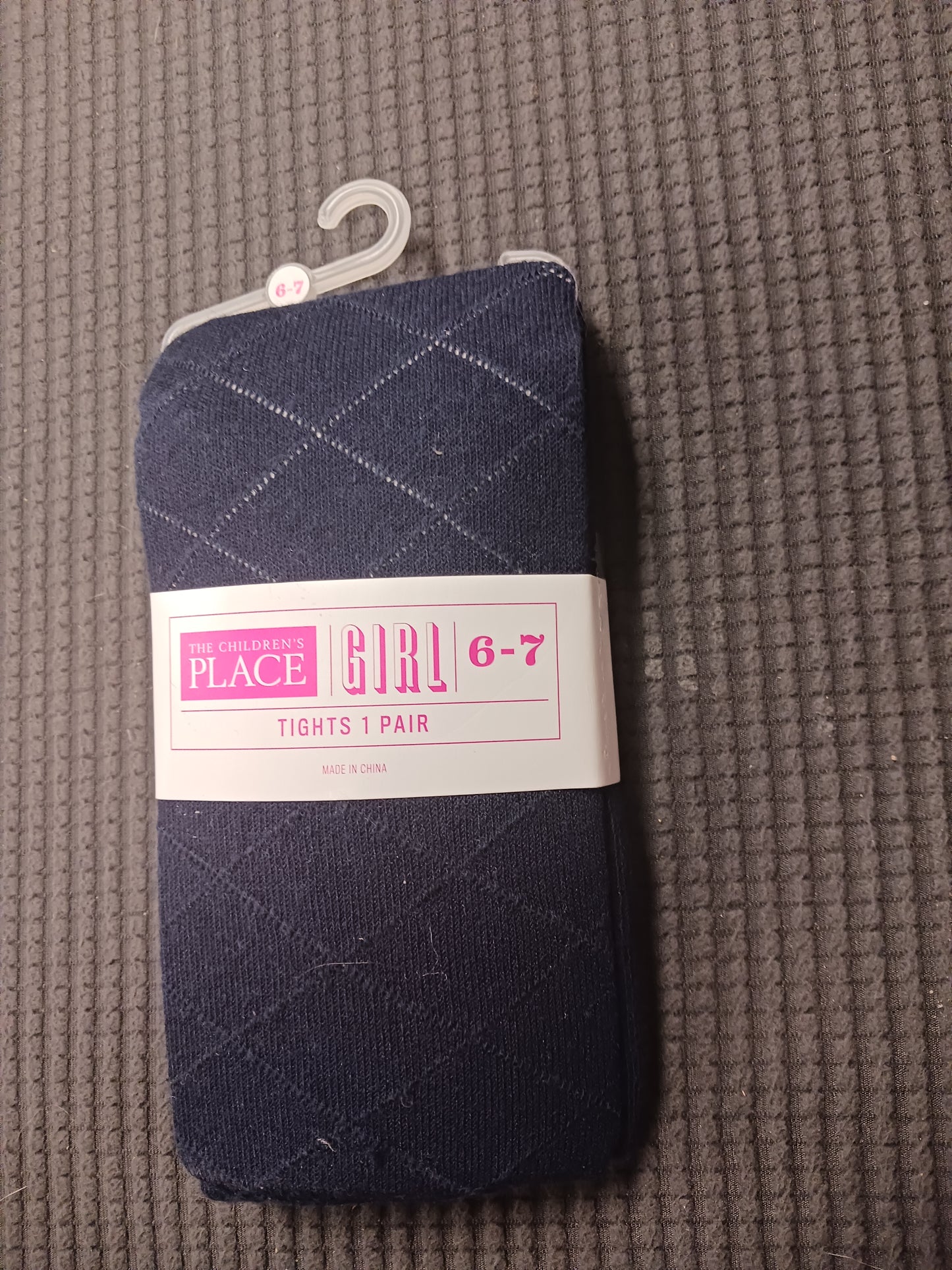 Navy Childrens Place Tights, 6-7 G