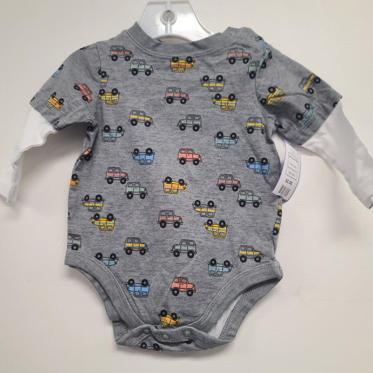 grey Garanimals Jeep Onesie 3-6m, 3M B