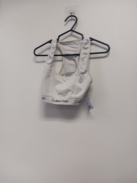 white Calvin Klein Sports Bra, 6 G