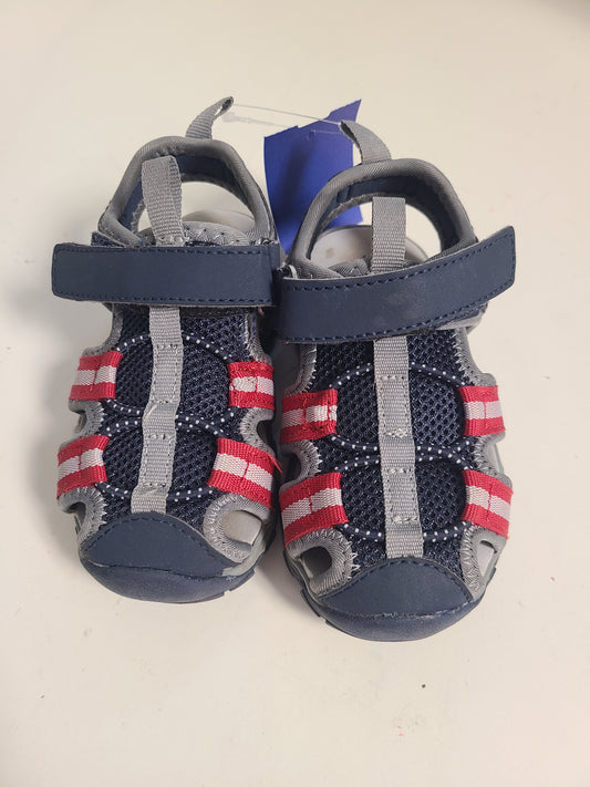 red/white/blue Jumping Bean Sandals, 7 B