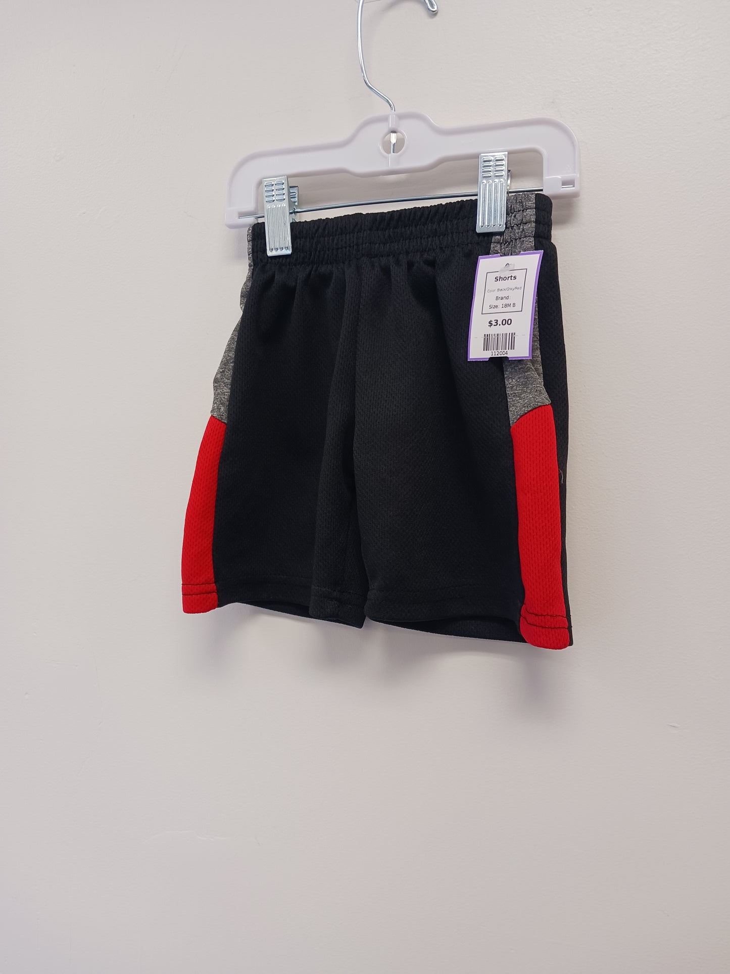 Black/Grey/Red  Shorts, 18M B