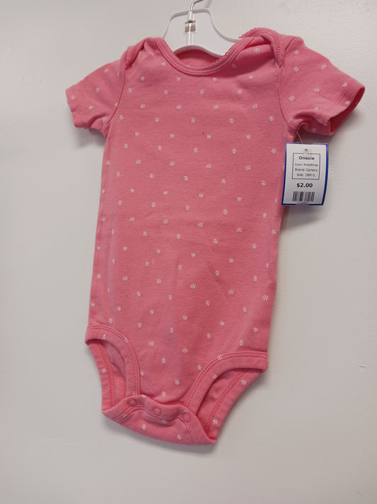 Pink/White Carters Onesie, 18M G