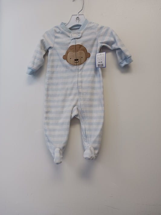 blue/white Child of Mine Monkey Sleeper 3/6m, 3M B