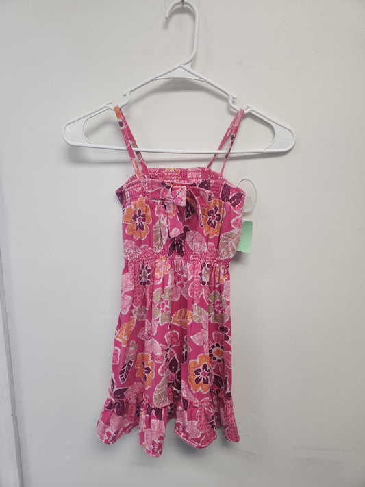 Pink/Colorful Flowers Toughskins Dress, 5T G