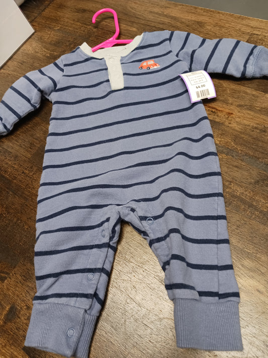 Blue/Navy Carters Pant One Piece, 6M B