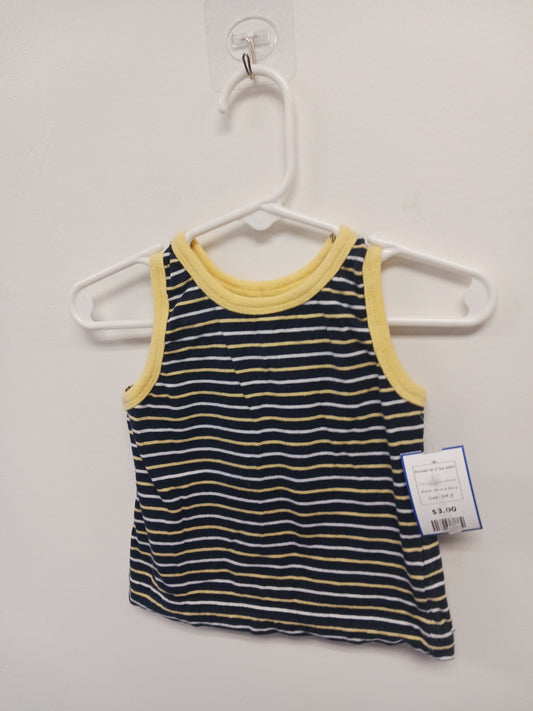 blue/yellow/white Steve & Barry Striped Tank Top 6/9m, 6M B