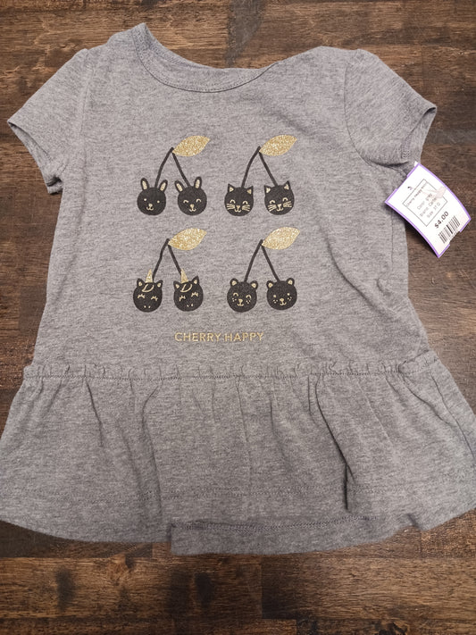 grey Carters Cherry Happy Shirt, 3T G