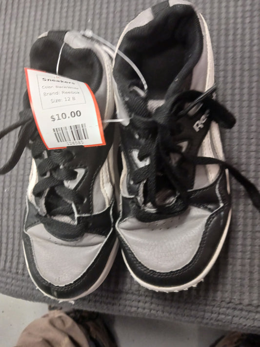 Black/White Reebok Sneakers, 12 B