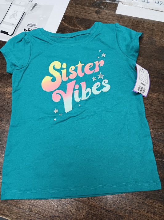 green Jumping Bean Sister Vibes tshirt, 2T G