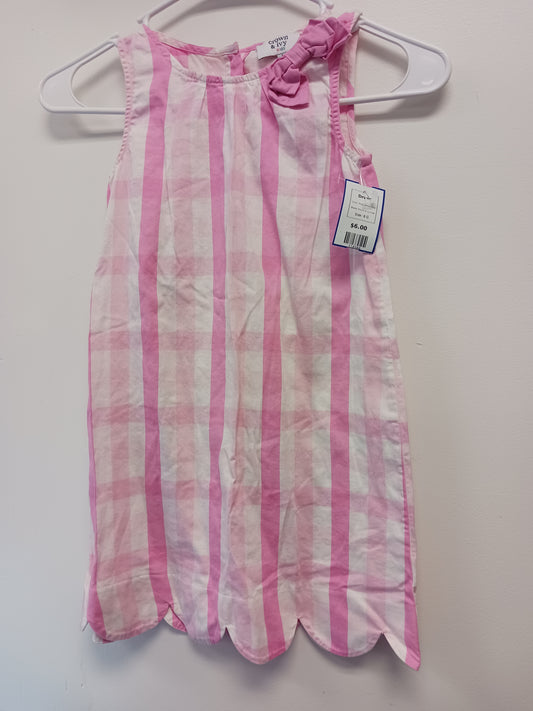 Pink/White Plaid Crown & Ivy Kids Dress, 6 G
