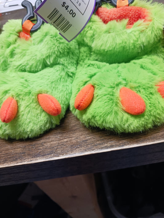 Green Monster Wonder Nation Slippers, 3 B