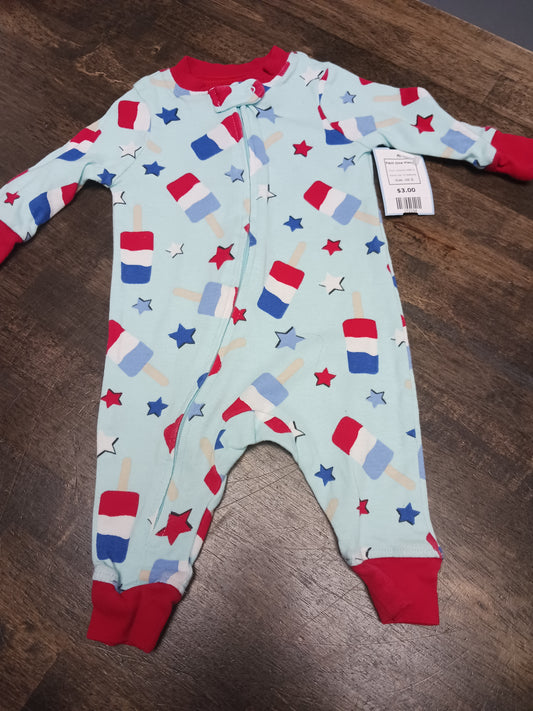 Red/White/Blue Way To Celebrate Pant One Piece, NB B