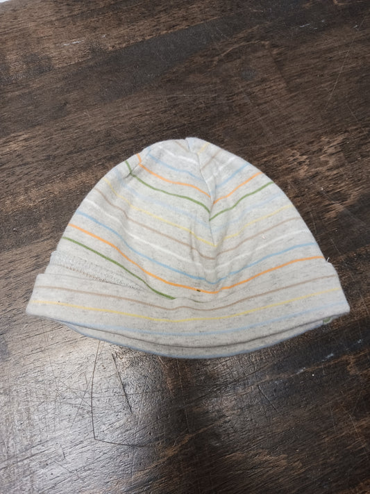 Grey/Colorful Striped Bundles Baby Place Hat, 3M B