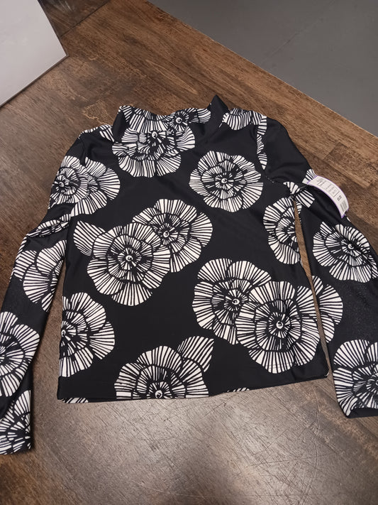 black/white Carters Flower Swim Shirt, 5T G