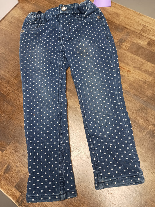 Blue Jean/Polka Dot Arizona Pants, 4T G