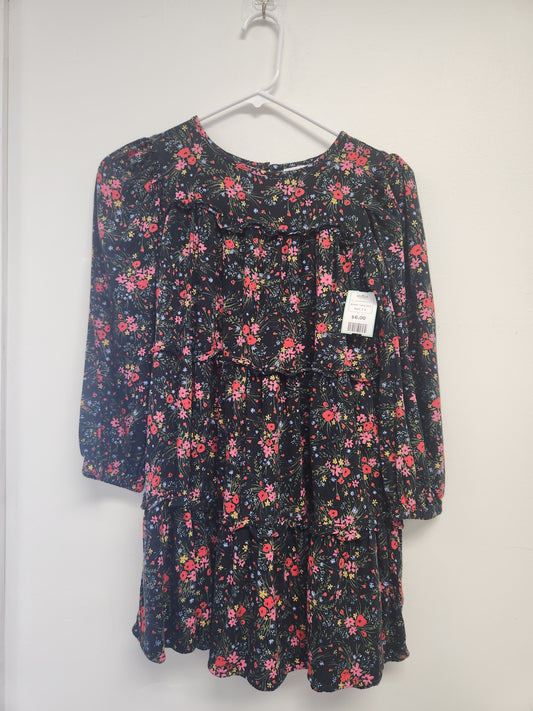 Black/Red/Pink Flower Cat & Jack Dress, 7 G