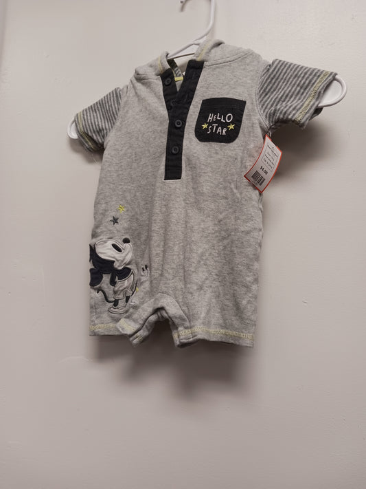 Grey Disney Baby Short One Piece, 9-12M B