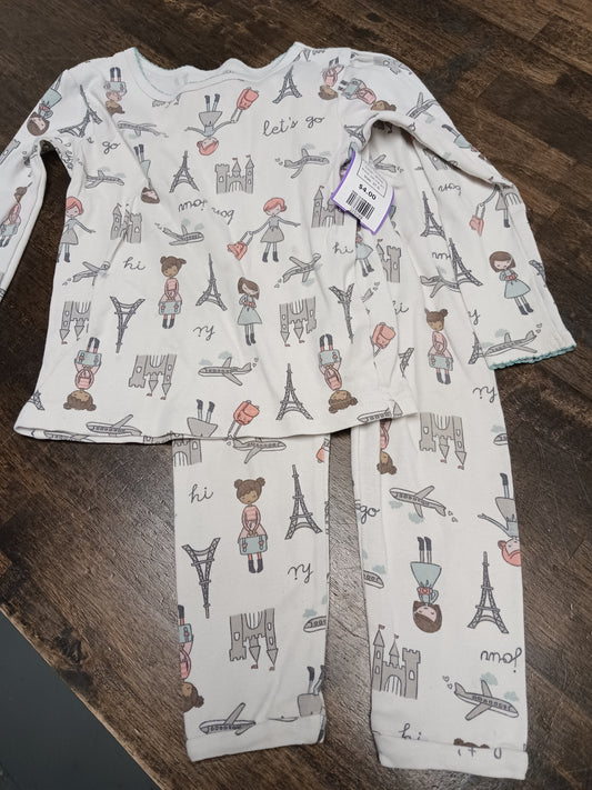 white just one you 2 Piece Paris PJS, 3T G
