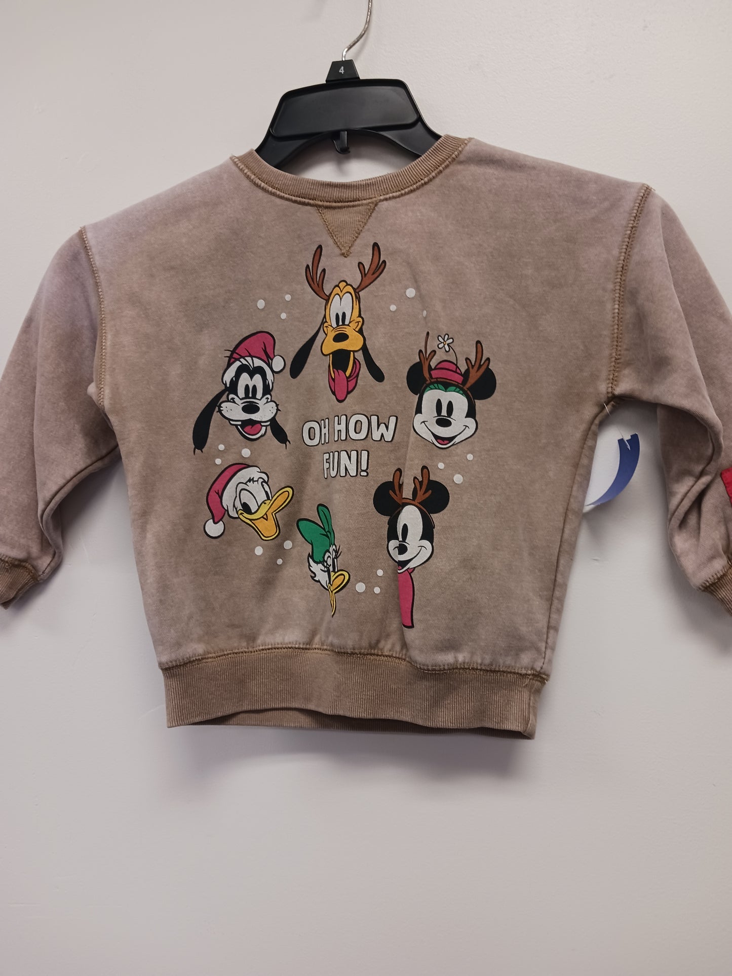 tan Disney Christmas Sweatshirt, 4T B