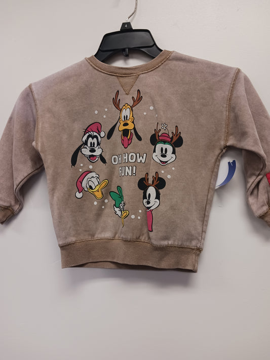 tan Disney Christmas Sweatshirt, 4T B