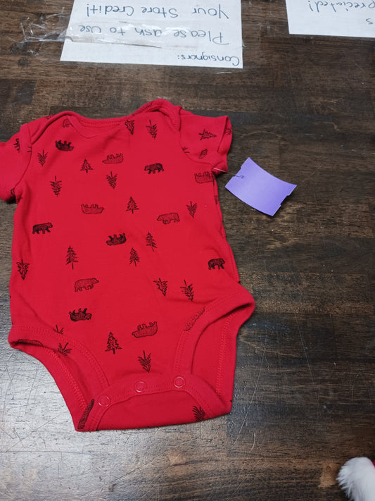 Red Bear Carters Onesie, 3M B